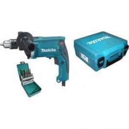 Дрель ударная Makita HP1630KX2 + набор сверл (D-46202)