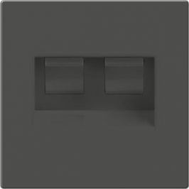 Розетка двойная Ethernet RJ-45 Werkel серо-коричневая WL07-RJ45+RJ45
