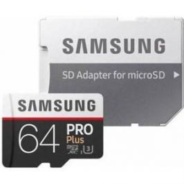 Карта памяти Samsung Pro PLUS 2 microSDXC 64Gb Class10 + adapter