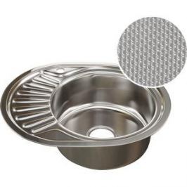 Кухонная мойка Mixline 45х57 0,8 правая, выпуск 3 1/2 ДЕКОР (4620031442370)