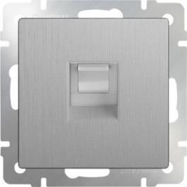 Розетка Ethernet RJ-45 Werkel серебряная рифленая WL09-RJ-45