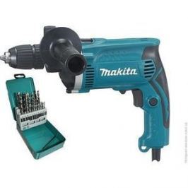 Дрель ударная Makita HP1631KX2 + набор сверл (D-46202)