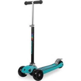 Самокат-кикборд NOVATRACK RainBow подростковый складной широкие колеса max 80кг бирюзовый