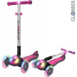 Самокат 3-х колесный Globber 449-110 ELITE FL My Free Fold up со светящейся платформой и светящимися колесами RHO