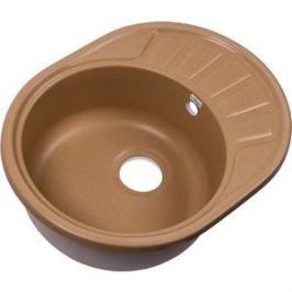Мойка кухонная Rossinka 57x44 реверсивная, с сифоном (RS58-45RW-Beige)