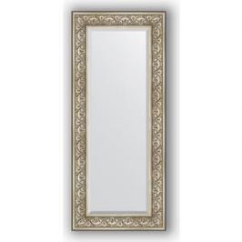 Зеркало с фацетом в багетной раме поворотное Evoform Exclusive 60x140 см, барокко серебро 106 мм (BY 3528)