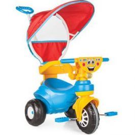 Трехколесный велосипед Pilsan Happy с родительской ручкой цвет сине-желтый (07-161)