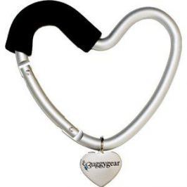 Крепление для сумок Buggygear (Багги Гир) Сердечко silver/black