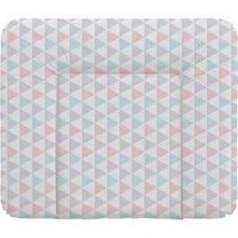 Матрас пеленальный Ceba Baby (Себа Беби) 70*85 см мягкий на комод Triangle turquoise-orange W-134-067-016