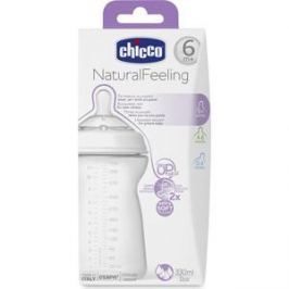 Бутылочка Chicco Natural Feeling Step Up New сил. соска, быстрый поток, Pp, 6+, 330 мл 310205016