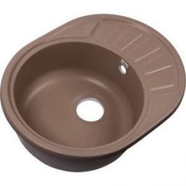 Мойка кухонная Rossinka 57x44 реверсивная, с сифоном (RS58-45RW-Sand)