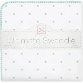 Фланелевая пеленка SwaddleDesigns для новорожденного SC/Sterling Lt Dot (SD-412SC)
