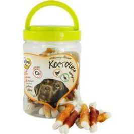 Лакомство Мнямс Кальцинированные косточки ассорти с куриным и утиным мясом для собак 340г