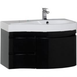 Тумба под раковину Aquanet Сопрано 95 R черный (3 ящика) (169663)