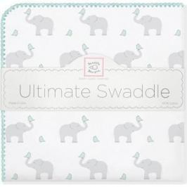Фланелевая пеленка SwaddleDesigns для новорожденного SC Elephants/Chicks (SD-460SC)
