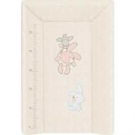 Матрас пеленальный Ceba Baby (Себа Беби) 70 см мягкий с изголовьем Bunnies grey W-103-068-260