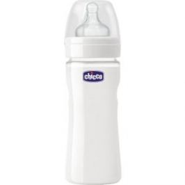 Бутылочка Chicco Well-being Glass 0+, сил. соска, норм. поток, стекло, 240 мл 310205110