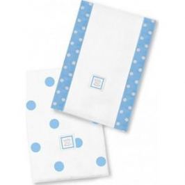 Полотенчики SwaddleDesigns Marquisette Baby Burpie Blue Big Dots (SD-357B)