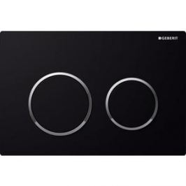 Клавиша Geberit Omega 20 двойной смыв (115.085.KM.1) черный / хром глянцевый
