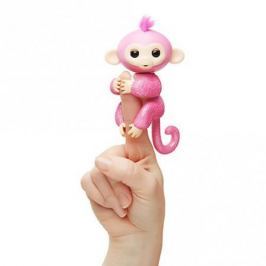 FINGERLINGS Интерактивная обезьянка РОЗА (розовая), 12 см, FINGERLINGS