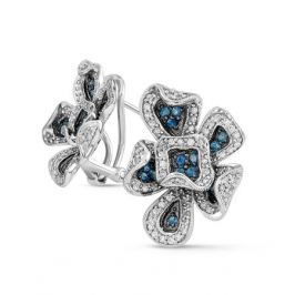 Серьги с сапфирами и бриллиантами из белого золота VALTERA 42341