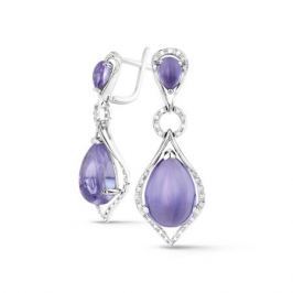 Серьги с аметистами и бриллиантами из белого золота VALTERA 49301