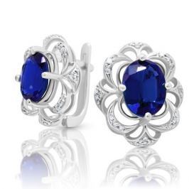 Серьги с сапфирами и бриллиантами из белого золота VALTERA 90067