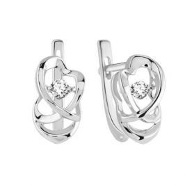 Серьги с бриллиантами из белого золота VALTERA 90754