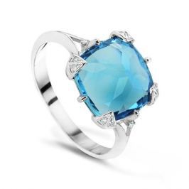 Кольцо с бриллиантами и топазами из белого золота VALTERA 55706
