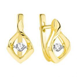 Серьги с бриллиантами из желтого золота VALTERA 90226