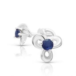 Серьги с сапфирами из белого золота 88627