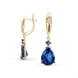 Серьги с сапфирами и бриллиантами из розового золота VALTERA 91806