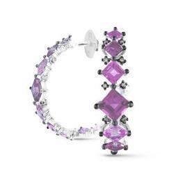 Серьги с аметистами и бриллиантами из белого золота VALTERA 63642