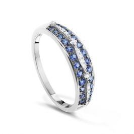 Кольцо с сапфирами и бриллиантами из белого золота VALTERA 91792