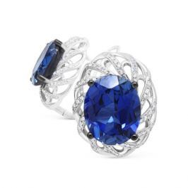 Серьги с сапфирами и бриллиантами из белого золота VALTERA 90605