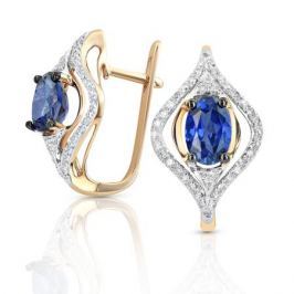 Серьги с сапфирами и бриллиантами из розового золота VALTERA 78069