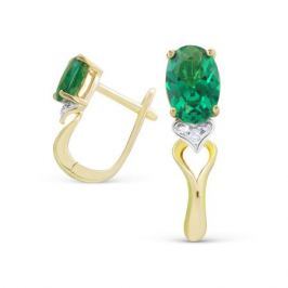 Серьги с изумрудами и бриллиантами из розового золота VALTERA 89929