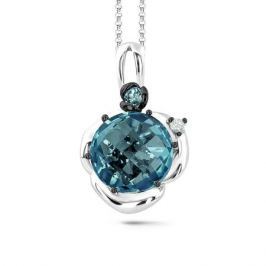 Колье с топазами и бриллиантами из белого золота VALTERA 62551