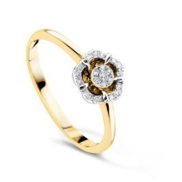 Кольцо с бриллиантами из желтого золота VALTERA 54081