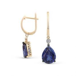 Серьги с сапфирами и бриллиантами из розового золота VALTERA 89942