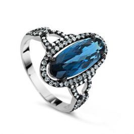 Кольцо с бриллиантами и топазами из белого золота VALTERA 62543