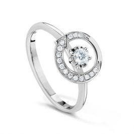 Кольцо с бриллиантами из белого золота VALTERA 55064