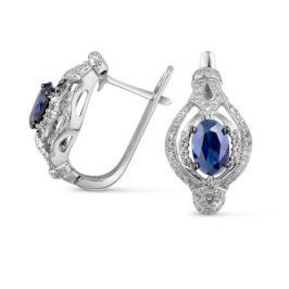 Серьги с сапфирами и бриллиантами из белого золота VALTERA 92595