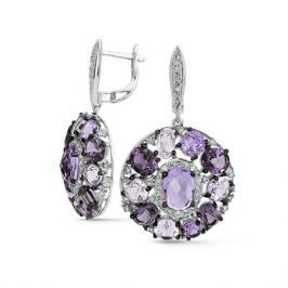 Серьги с полудрагоценными камнями из белого золота VALTERA 55682