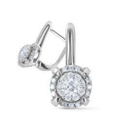 Серьги с бриллиантами из белого золота VALTERA 72826