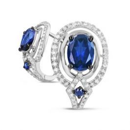 Серьги с сапфирами и бриллиантами из белого золота VALTERA 75867