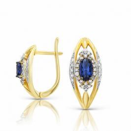 Серьги с сапфирами и бриллиантами из розового золота VALTERA 93463
