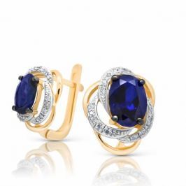 Серьги с сапфирами и бриллиантами из розового золота VALTERA 94440