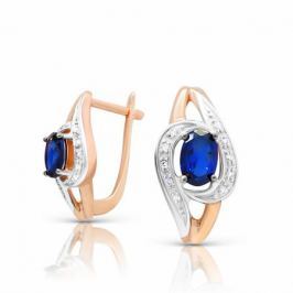 Серьги с сапфирами и бриллиантами из розового золота VALTERA 94748