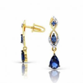 Серьги с сапфирами и бриллиантами из розового золота VALTERA 94096